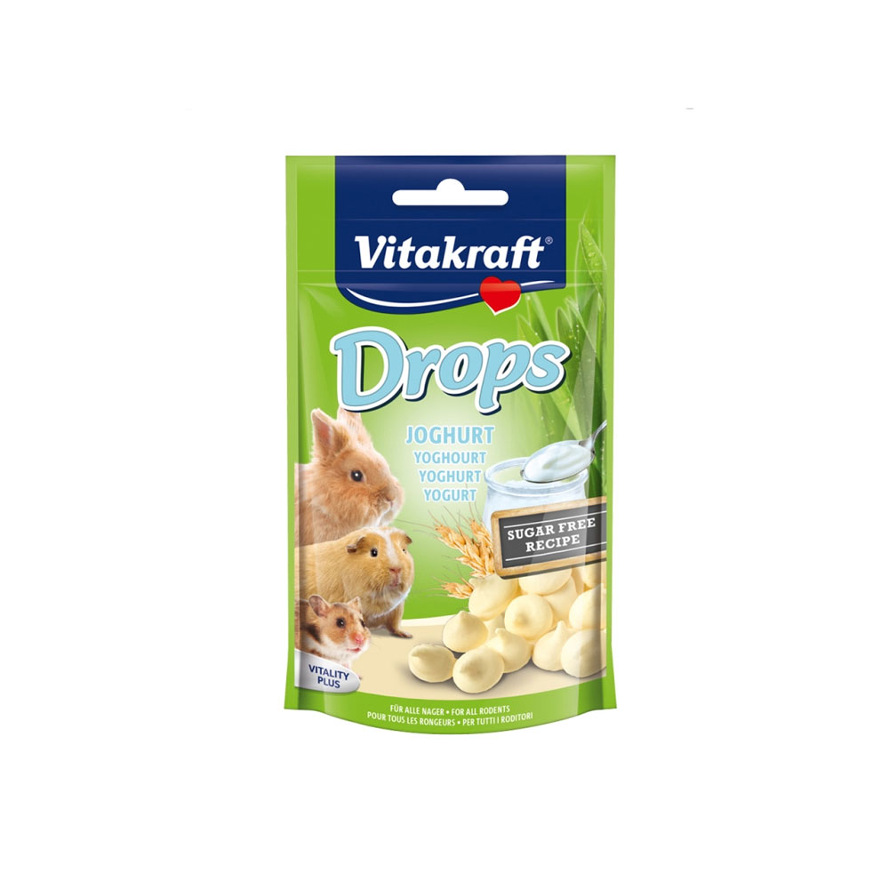 Vitakraft Drops Yogurt Σταγόνες για Τρωκτικά με Γιαούρτι 75gr Pet